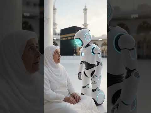 Ai Robot helping grandma  #muslimcontent #makkahmadinah #viralshorts