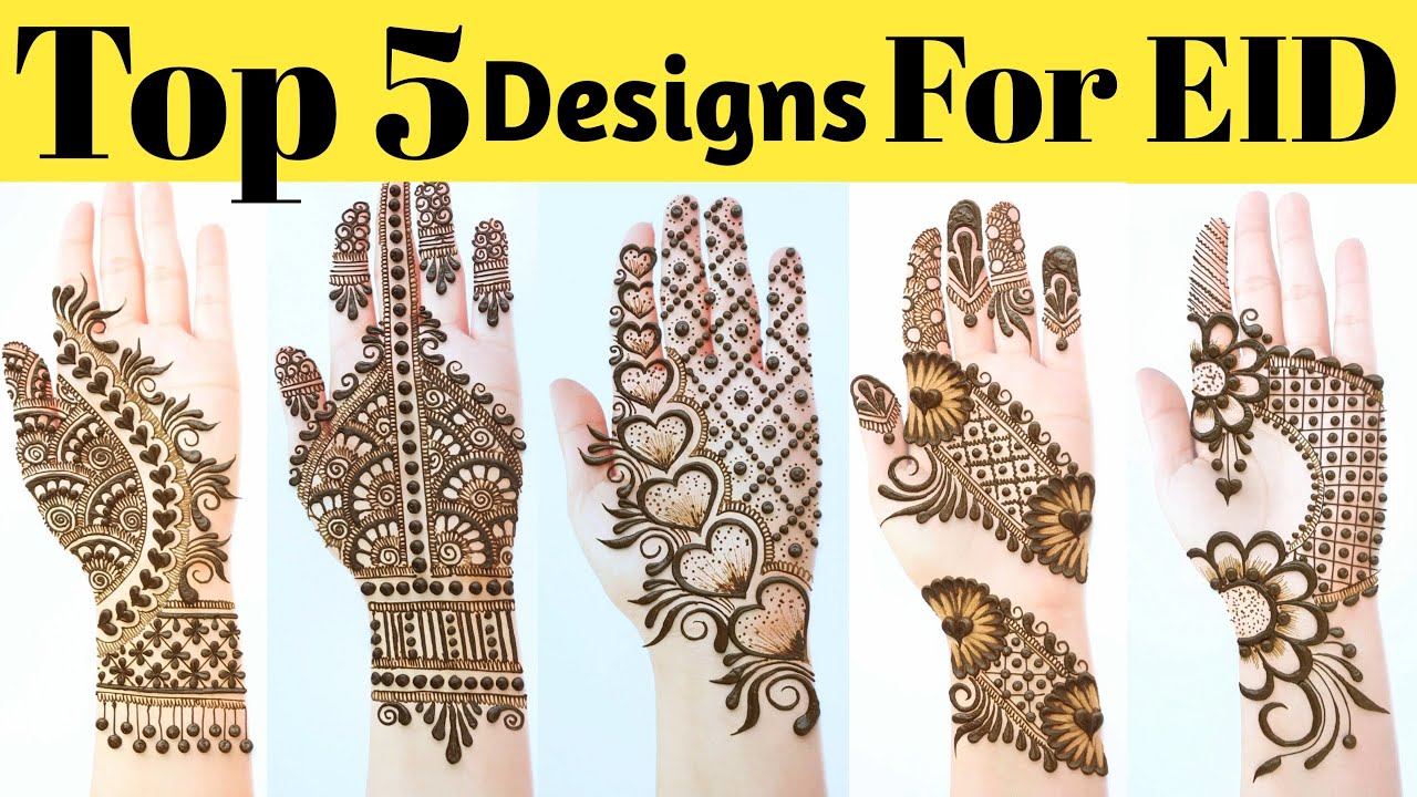 Top 5 Stylish Mehendi design front hand - simple and easy Mehandi ka ...