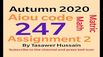 AIOU Code 247 Autumn 2020 Solved Assignment 2