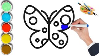 Butterfly Drawing for kids, butterfly easy drawing for kids. #butterflydrawing.