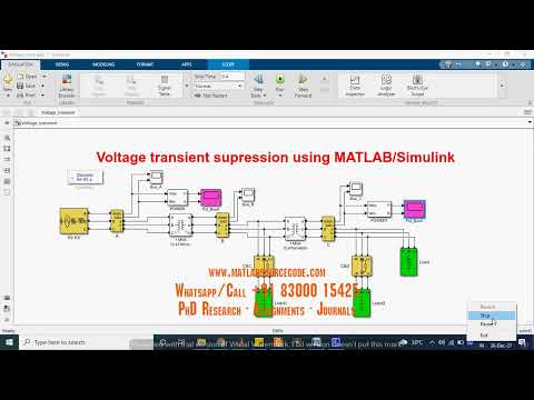Voltage transient suppression using Matlab Simulink