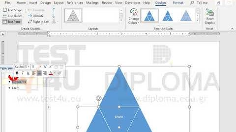 Change the SmartArt type to Segmented Pyramid and remove all its text.