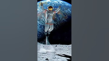 Lunar Long Jump | Astronaut Soars in Low Gravity 🌕🏃‍♂️ #moon #space #astronaut