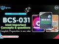 Complete Preparation of BCS-031 | BCS-031 Important Questions &amp; Concepts | IMP's MIQ'S | #ignoubca