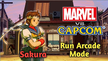 Sakura Kasugano Run Arcade Mode | M.I.G | Marvel vs Capcom M.U.G.E.N