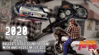 Bagger stereo on this Harley Road Glide with Hertz in Los Angeles