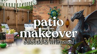 Eclectic & Whimsical Patio Makeover ☀ Cozy Fantasy Cottage DIY | Gardening & Decorating