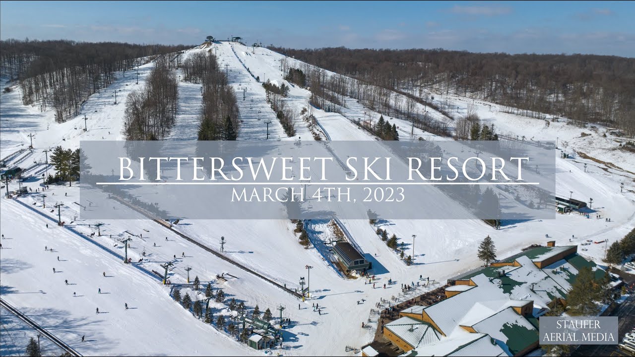 Bittersweet Ski Resort Otsego, MI 4K Drone Footage March 2023 YouTube