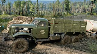 ⭐Service Hub Recovery - ZiL-157 | Truck Mod | SnowRunner Steering Wheel Gameplay ⭐Service Hub Recovery - ZiL-157 | Truck Mod | SnowRunner Steering Wheel Gameplay