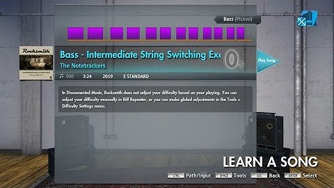 Bass - Intermediate String Switching Exercise 2 Tab - Rocksmith 2014/ Rocksmith+