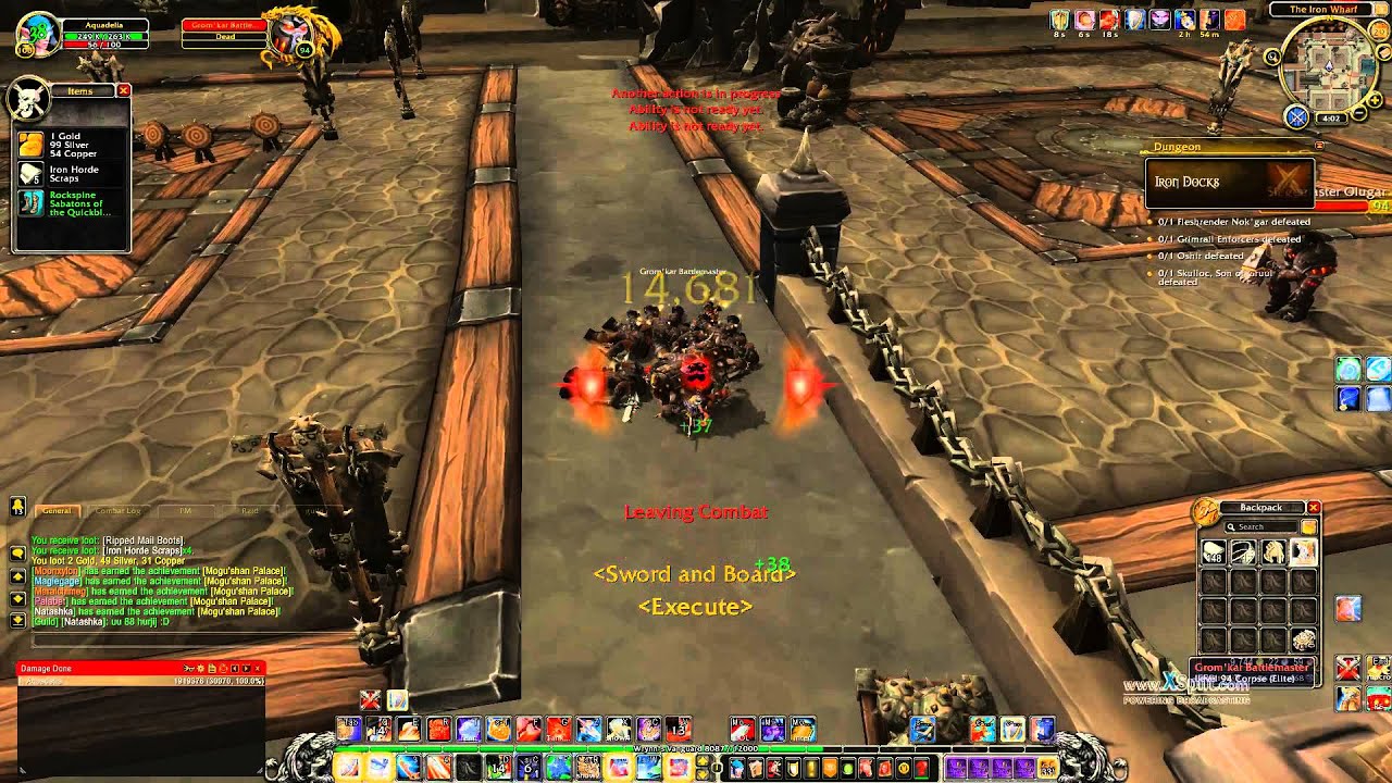 Iron Horde Scraps farming Prot warrior [ Solo ] Iron Docks 5man Normal