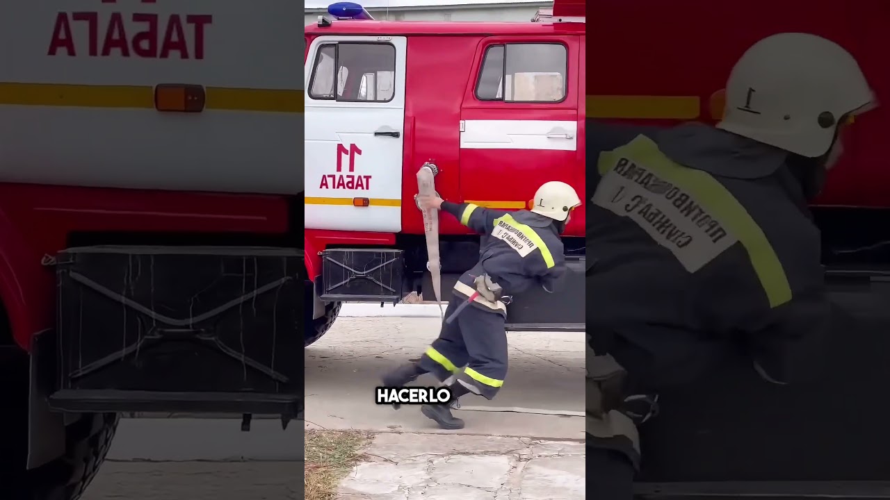 Cómo lo hacen los bomberos tan rápido 😱