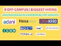 9 URGENT JOBS for 2024/2025/2026 batch | Any Graduate | MASS HIRING
