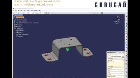 CATIA V5 Tutorial FEM Stress Analysis Aircraft Electrical Bracket