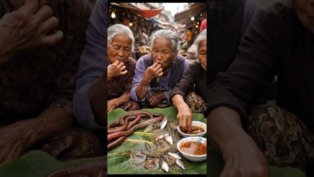 Elderly Women of China Preparing Food in a Traditional Market