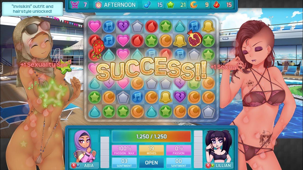 Huniepop 2 Double Date / Abia and Lillian Date + Bonus Round (4K) - YouTube