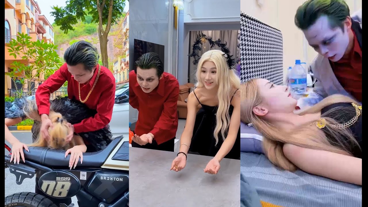 小猫咪最后选择了有爱心的黑天使#黑天使#小丑