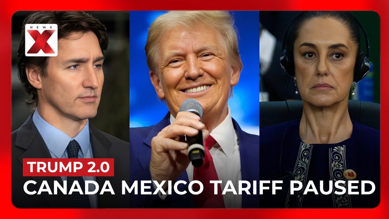 US Delays Mexico & Canada Tariffs for One Month | NewsX - YouTube