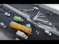 Питерский "пункт назначения": бетонные сваи разлетелись по трассе