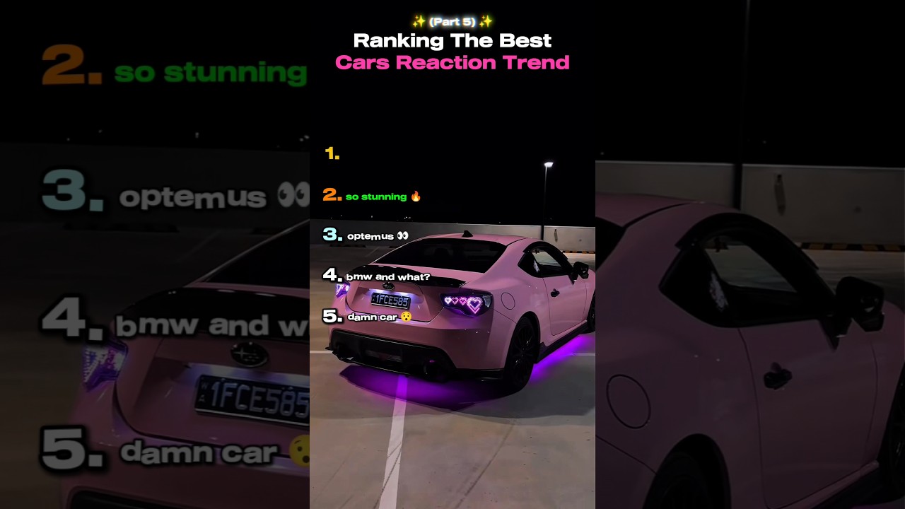 Ranking The Best Cars Reaction Trend Part 5#shorts #car #usa