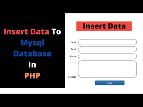 #5 How To Insert Data To Database In PHP | Student Management System Project Tutorial In PHP