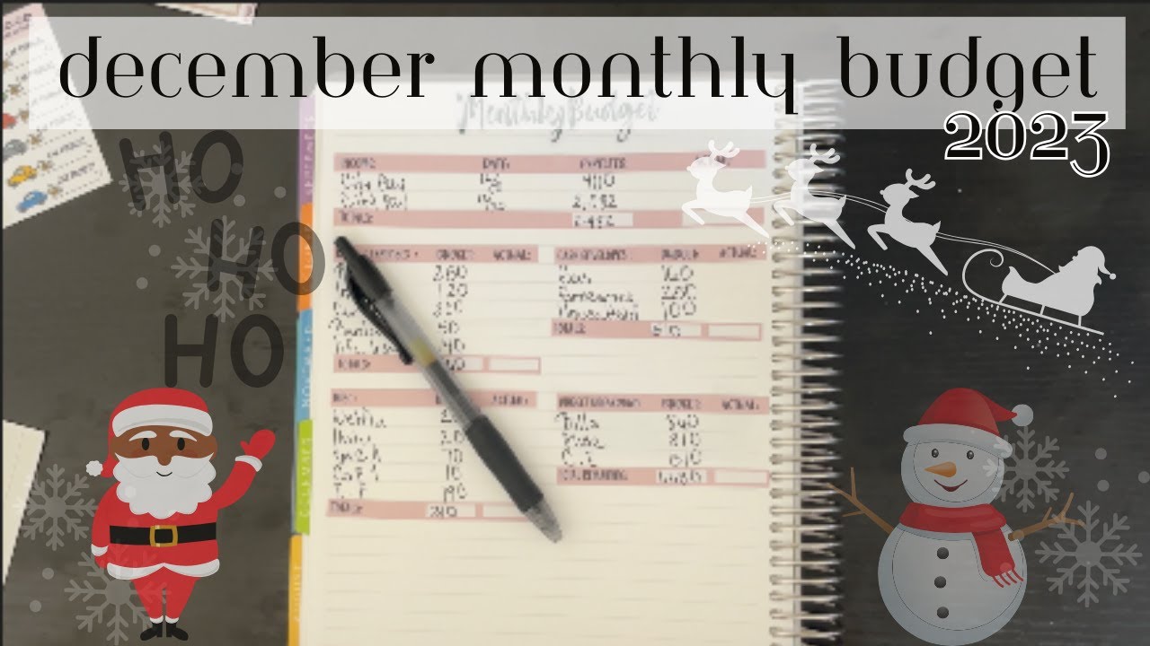 Buget Rest : Starting over to pay off Debt | December Monthly budget