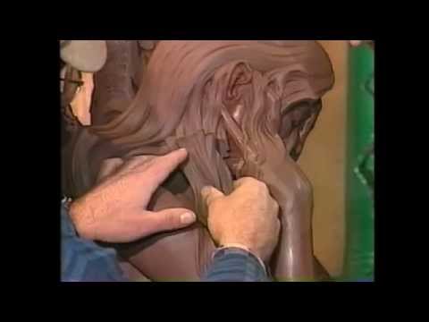 Sculpting the clay for a Bronze Statue