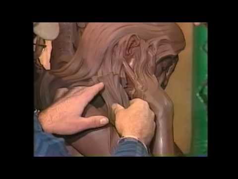 Sculpting the clay for a Bronze Statue