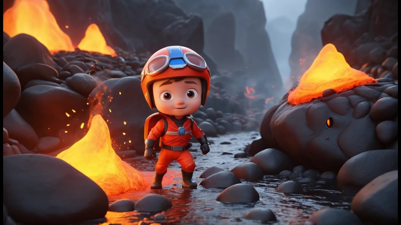 Fortnite Tiny Hero Slid Down the Lava Slide | Kids Songs & Nursery Rhymes