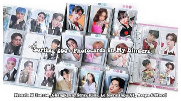 Sorting 200+ Photocards In My Binders 61 ✰ Monsta X, I.M, Stray Kids, Le Sserafim, TXT, Aespa & More