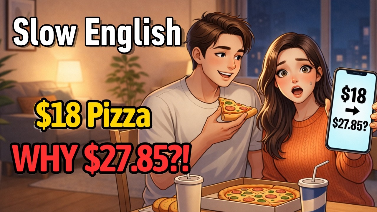 Why $18 Pizza Became $27.85?! | Simple English Conversation (A1–A2)