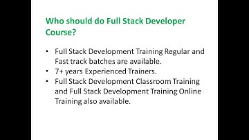 Full Stack Developer Course in Hyderabad | Full Stack Development Training in Hyderabad