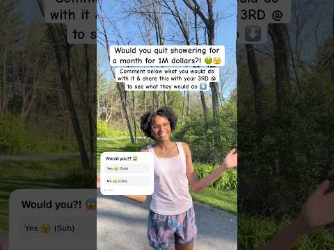 Would you quit showering for 1M dollars?! 🤢🫣 #shorts #fyp #recommended #blowup #dance #tiktok