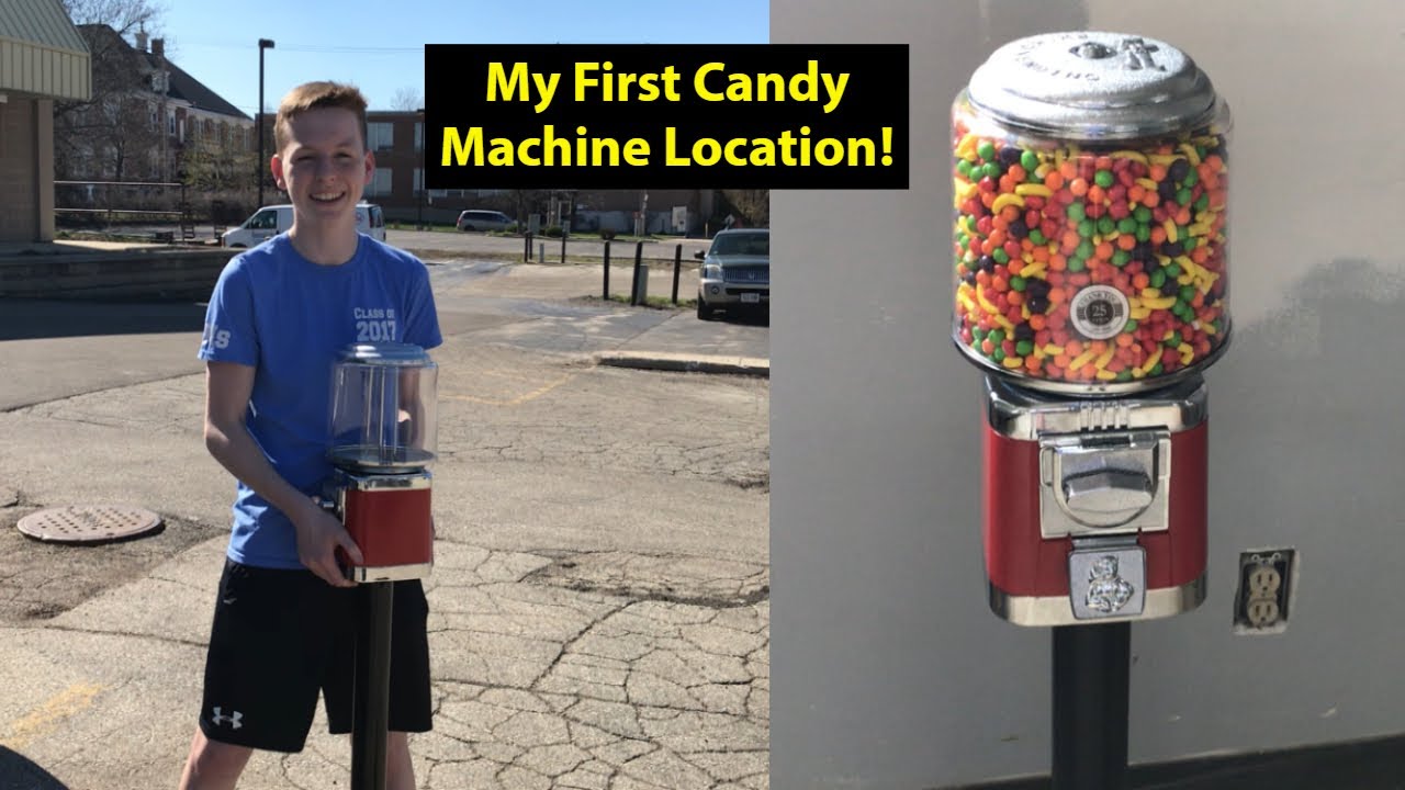 Placing My First Candy Machine To Start My Home Business! - YouTube