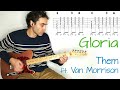 Gloria  them  ft van morrison  guitar lesson  tutorial  cover with tab