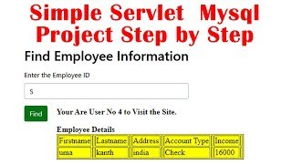 Simple Servlet Mysql Project Step by Step