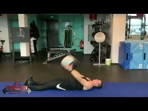 Medicine Ball Lying Reverse Throw