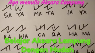 😱😱SEMUDAH ini..‼️Belajar Menulis Aksara Lampung  | tutorial menulis Aksara Lampung || part 1