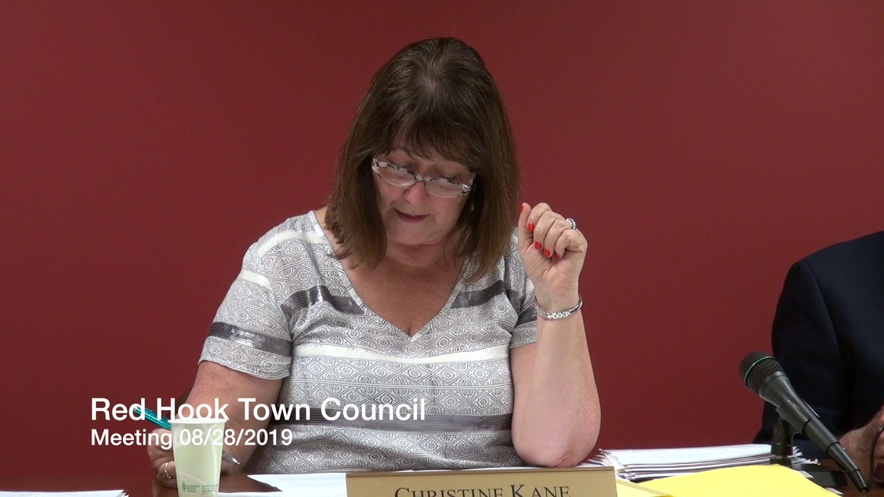 Red Hook Town Council Meeting 08/28/2019 YouTube