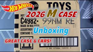 Unboxing Hot Wheels 2026 M CASE - GREAT CASE & SUPER TREASURE HUNT!