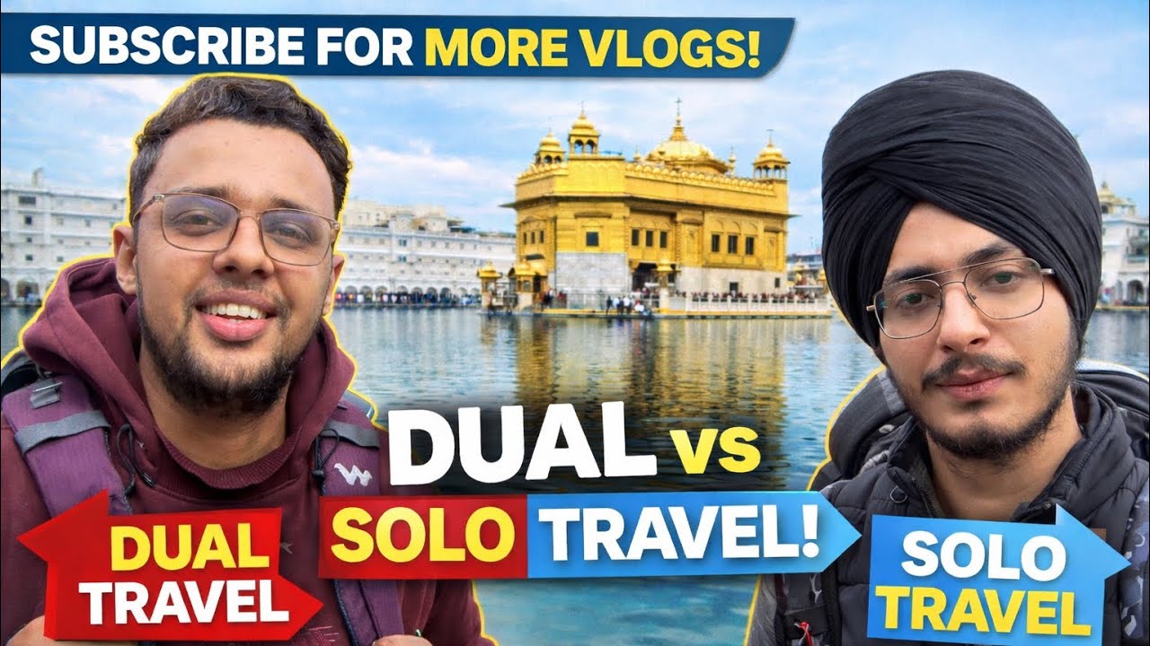 Promoting our channel in amritsar| @abhayrawat_vlogs has to leave| Solo vs dual travel 