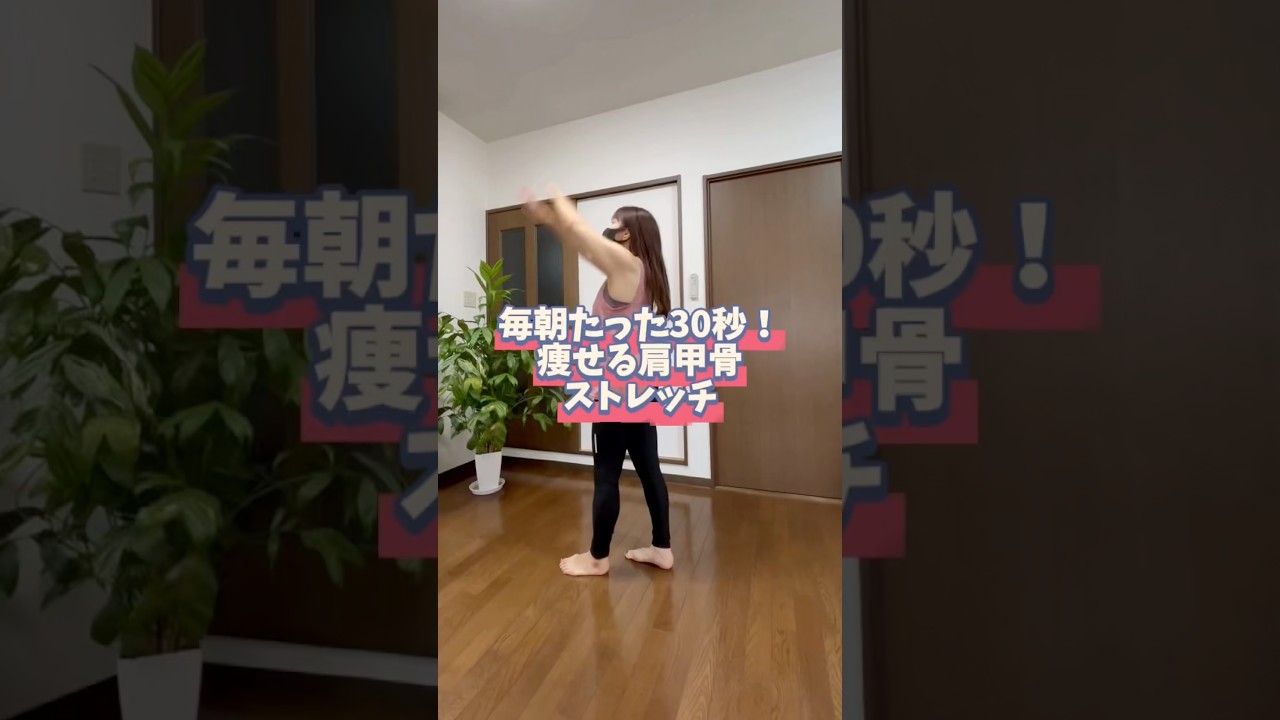 毎朝たった30秒！痩せる肩甲骨ストレッチ　#50代ダイエット#60代ダイエット#宅トレ#痩せるストレッチ#脂肪燃焼