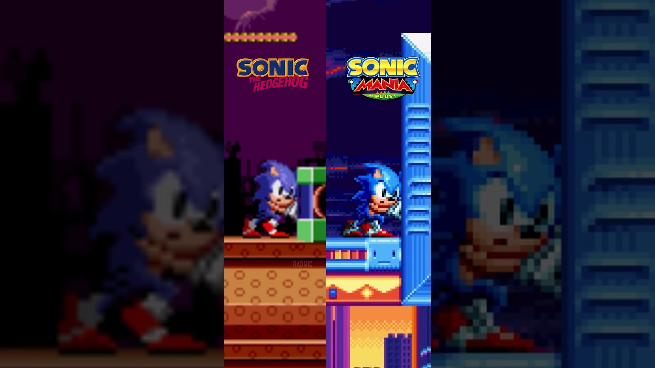 Pushing Animation Sonic 1 vs Mania 