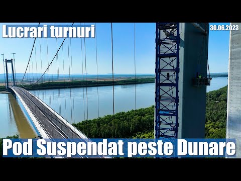 POD Suspendat Dunare | Lucrari turnuri | Interior grinda turnuri| 30.06 Ep. 304 | Suspension Bridge