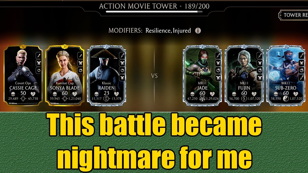 Fatal Action Movie Tower Battle 189 | MK Mobile