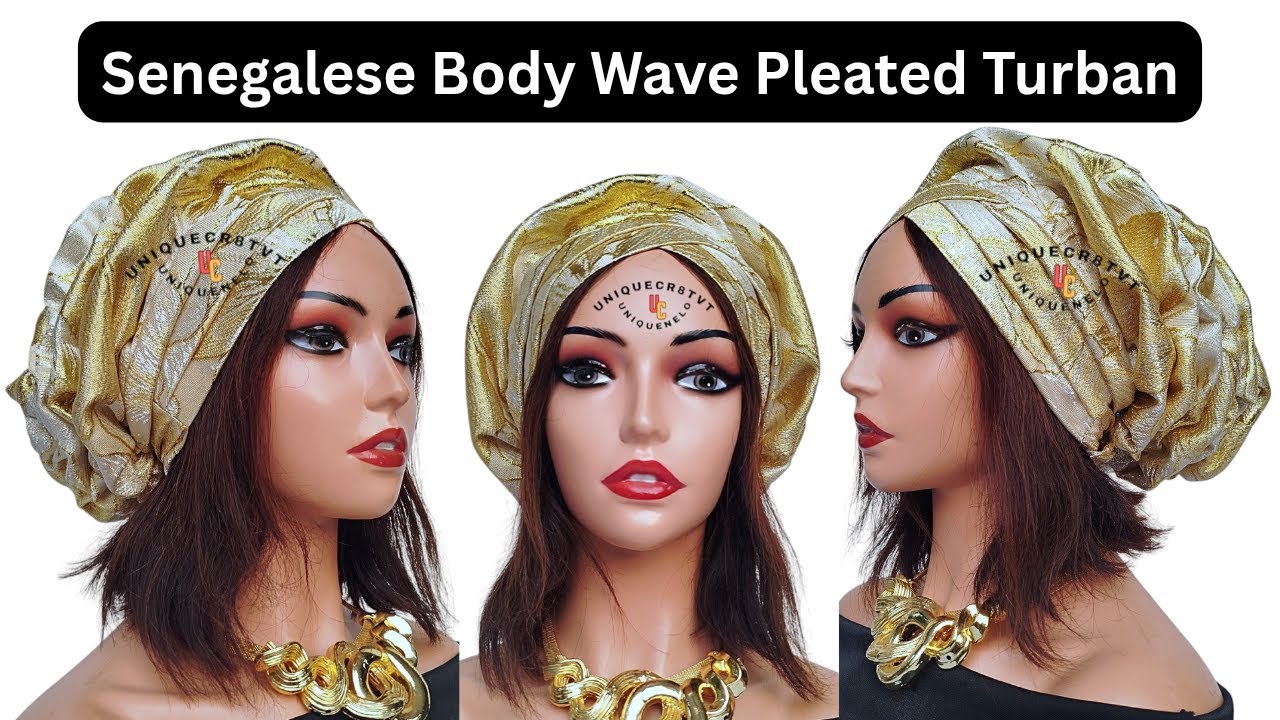 Как сшить сенегальскую плиссированную тюрбанную прическу 