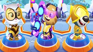Talking Tom Hero Dash New Update 2020 - ROCKSTAR GINGER VS QUEEN BEE ANGELA VS SUNBEAM HANK Gameplay
