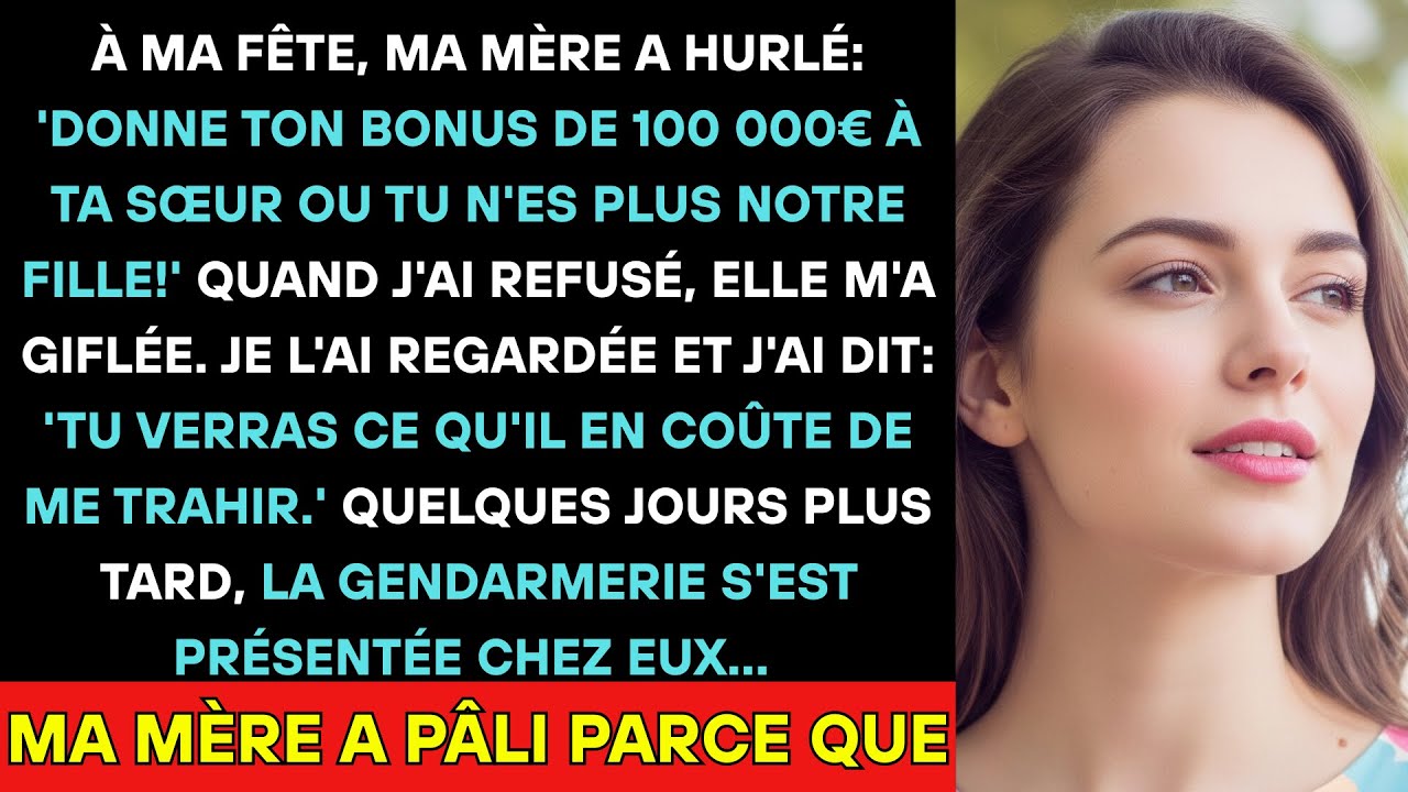 Ma Mère M’a Giflée Devant Mon Pdg Pour Avoir Refusé De Sacrifier Mon Bonus De 100k€ Pour Ma Sœur...