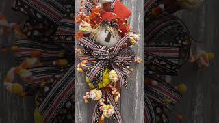 Candy Corn Scarecrow Swag Kit Tutorial | DIY Fall Door Decor