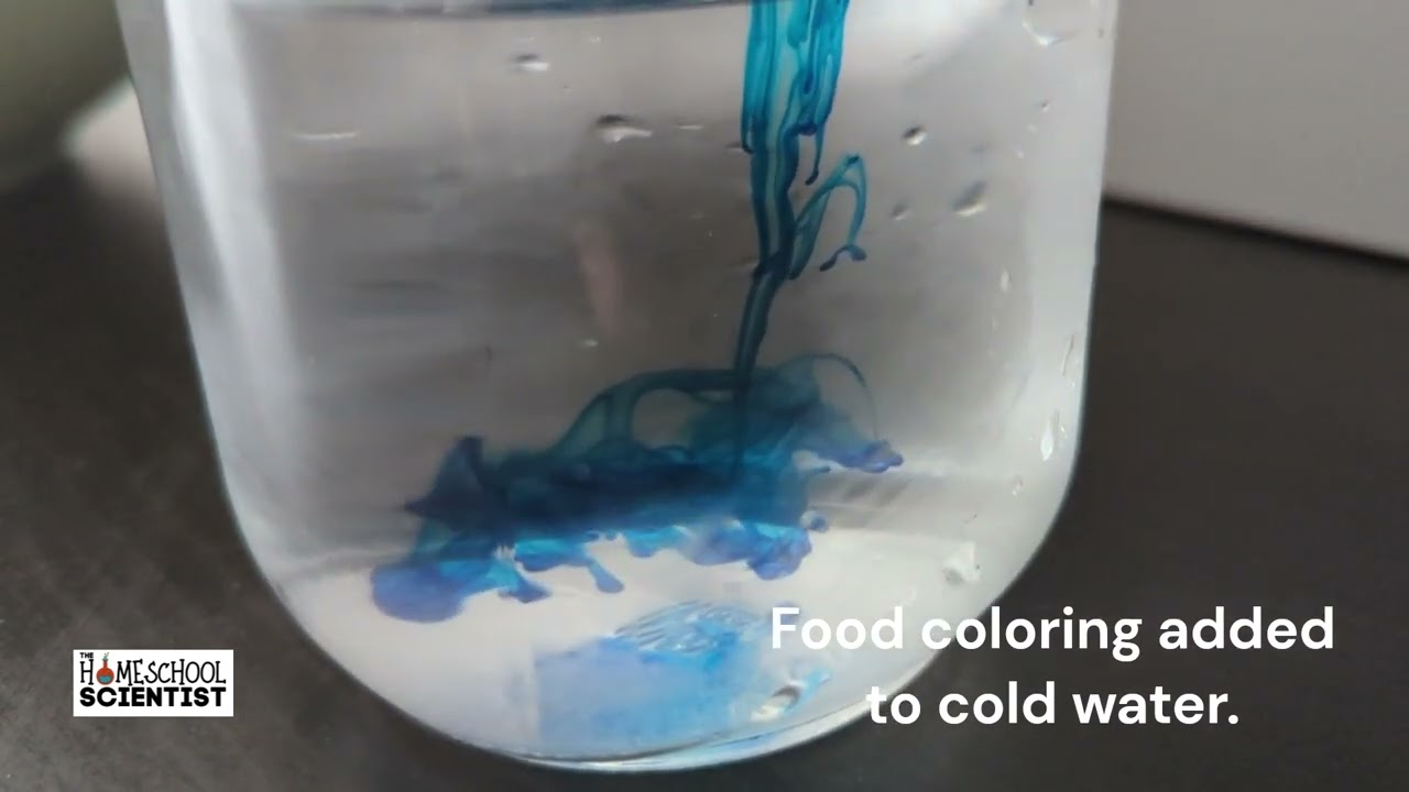 Demonstration of How Molecules Move in Hot Water vs. Cold Water